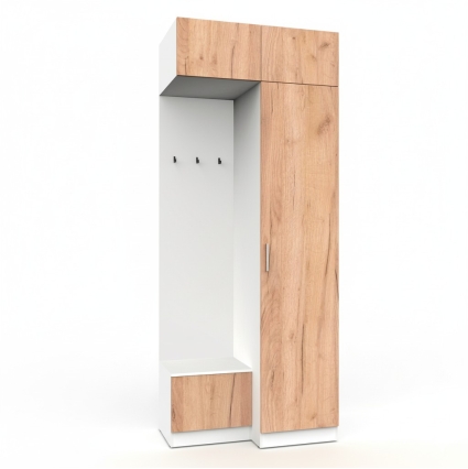 Набор мебели для прихожей "Марсель-250" МР 01-250 В2490 Ш1000 Г580 (ЛДСП Дуб крафт золотой)